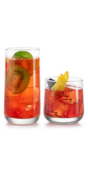 Libbey Ascent 16-Piece Tumbler and Rocks Glass Set