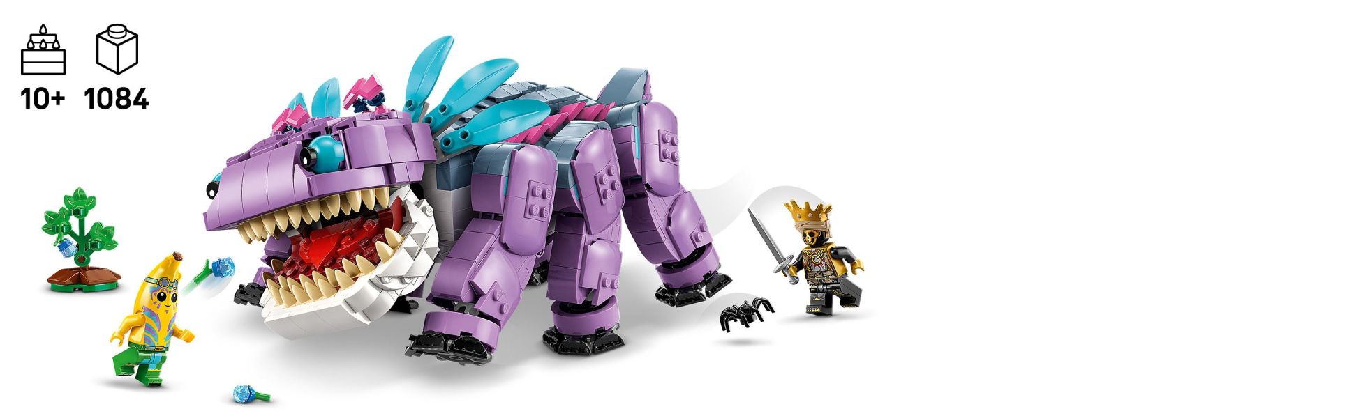 Video game fans will be thrilled to create an iconic LEGO Fortnite creature before using it in creative role play.