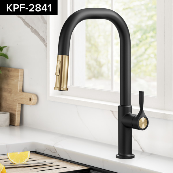 KRAUS Torak 2-Function Spot Free Brushed Brass 16.25 in. H Pull
