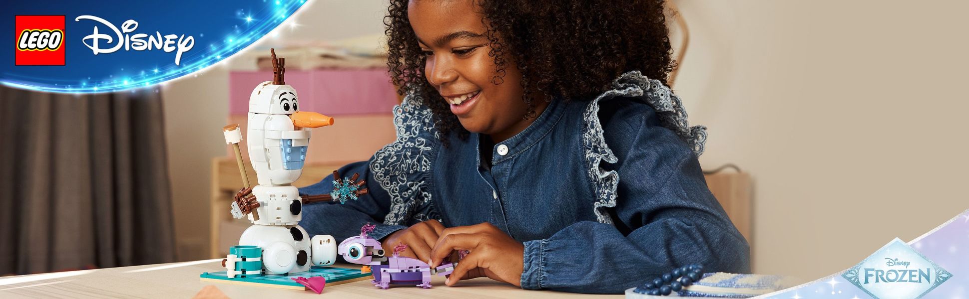 Engage kids’ imagination and stories with 2 iconic characters in this LEGO | Disney Frozen play-and-display toy building set.