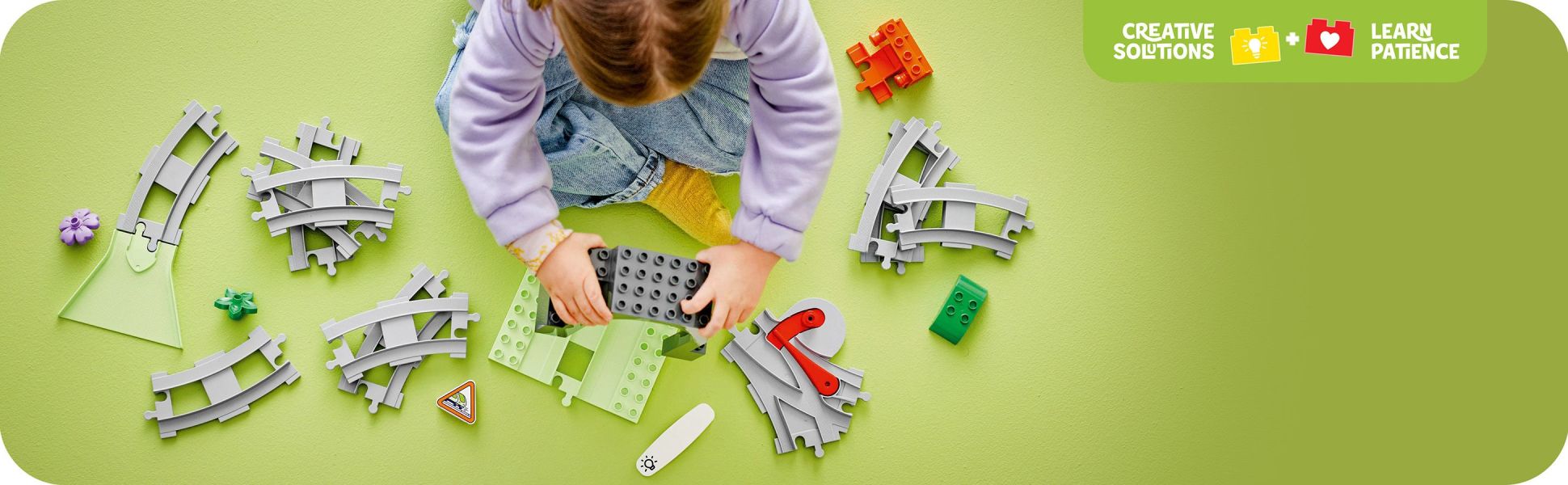 This build-and-rebuild toy encourages toddlers to keep trying as they persist in building the perfect route for their train.