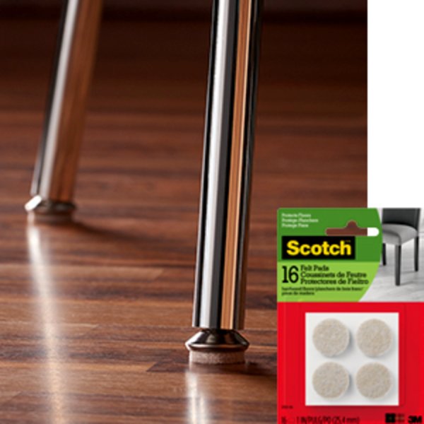 Scotch Filzpads Rund, Braun, 2,5 Cm, 16 Stück – Vielseitige Schutzpads Für Möbel & Co.
