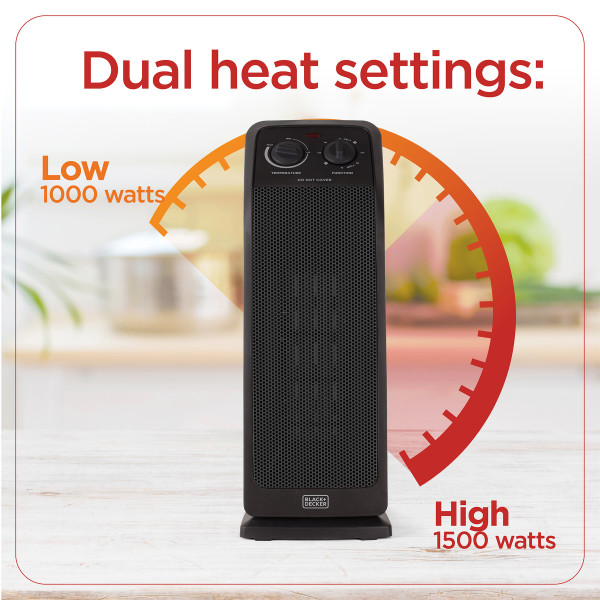 Black & Decker 1,500-Watt Ceramic Tower Heater