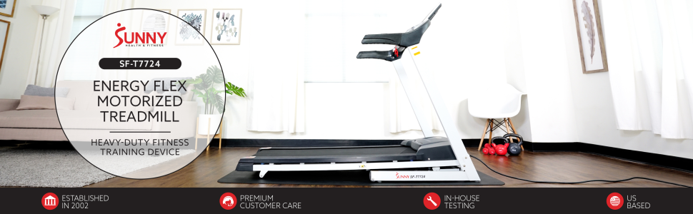  Sunny Health & Fitness Energy Flex Electric Treadmill
