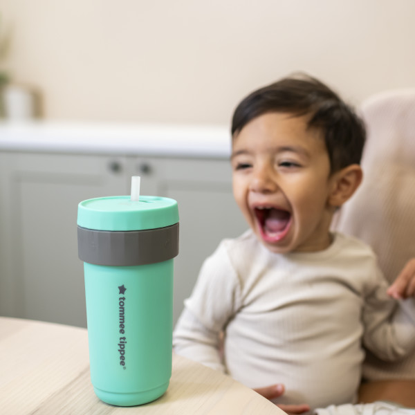 Tommee Tippee 3in1Cup, Insulated Convertible Cup, 18 months+, 10oz, Toddler  Trainer Tumbler, Leakproof Straw, Travel-Friendly Lockable Lid, Teal