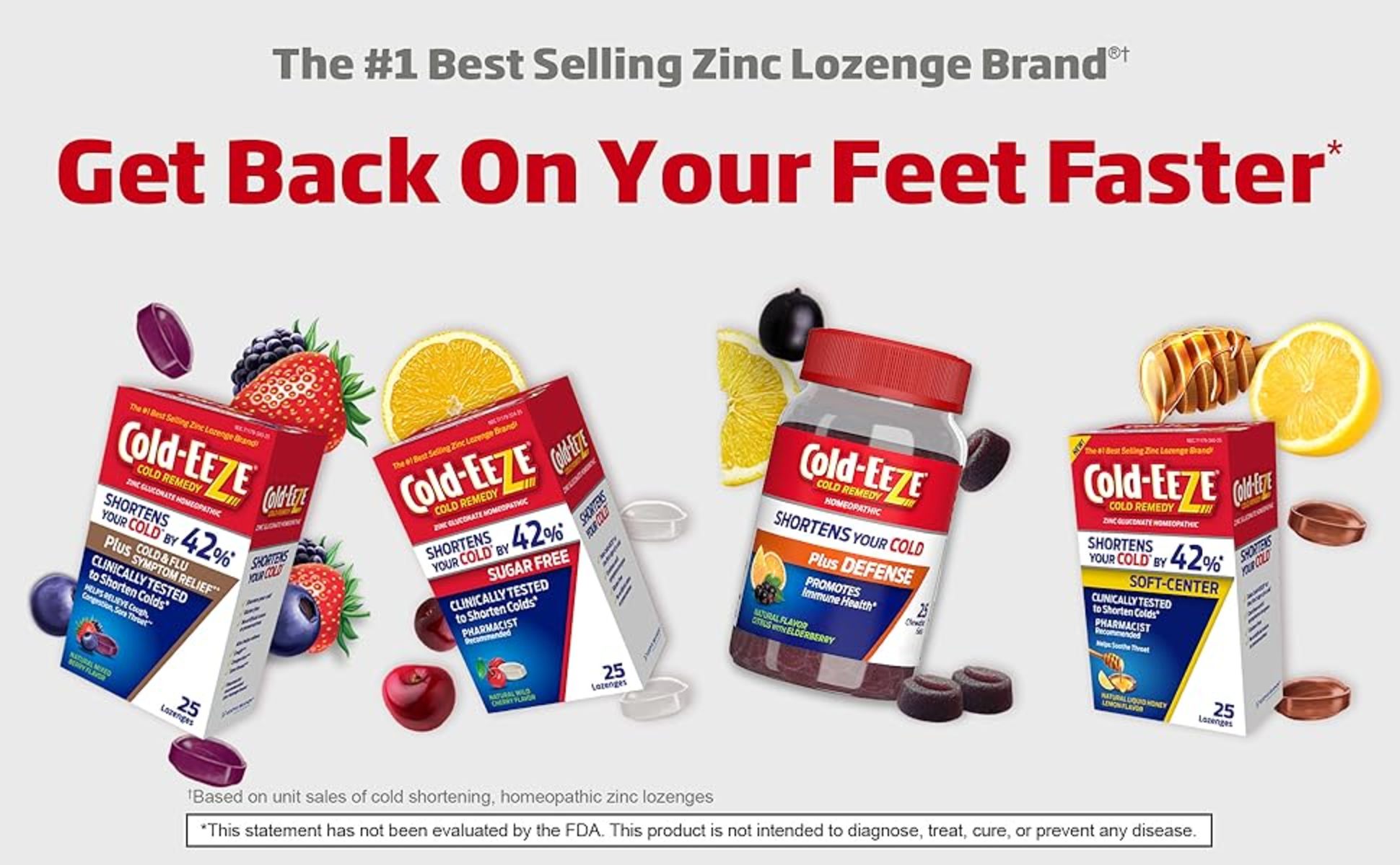 Cold-EEZE Cold Remedy Zinc Lozenges, Natural Cherry, Cold Relief