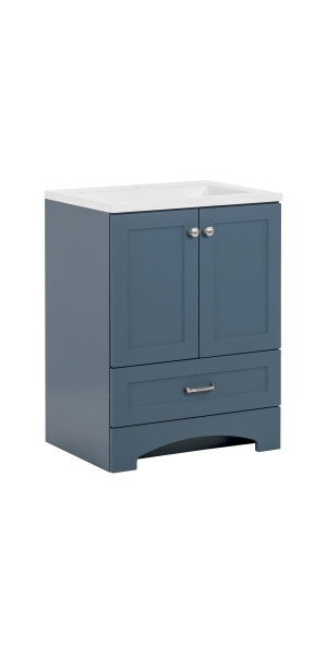 Diamond NOW Cassidy 24-in Single Sink Bathroom Vanity with White Cultured Marble Top