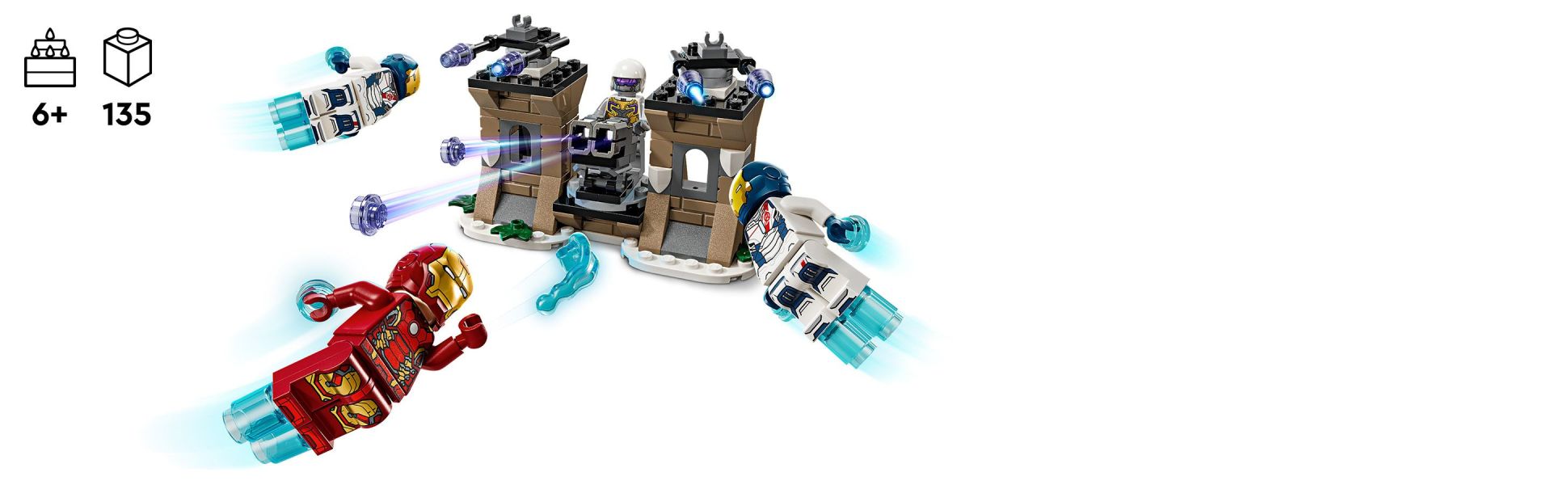 Iron Man and 2 of his Iron Legionnaires must infiltrate a Hydra Trooper’s fortified base in this awesome buildable toy.