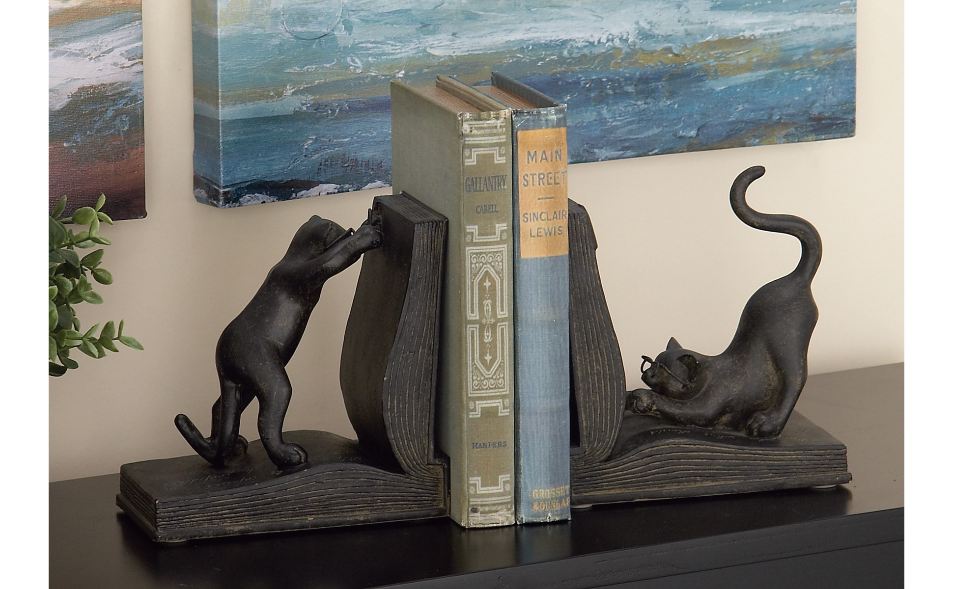 Sitting Cat newest Bookends Set of 2 Large 11.5