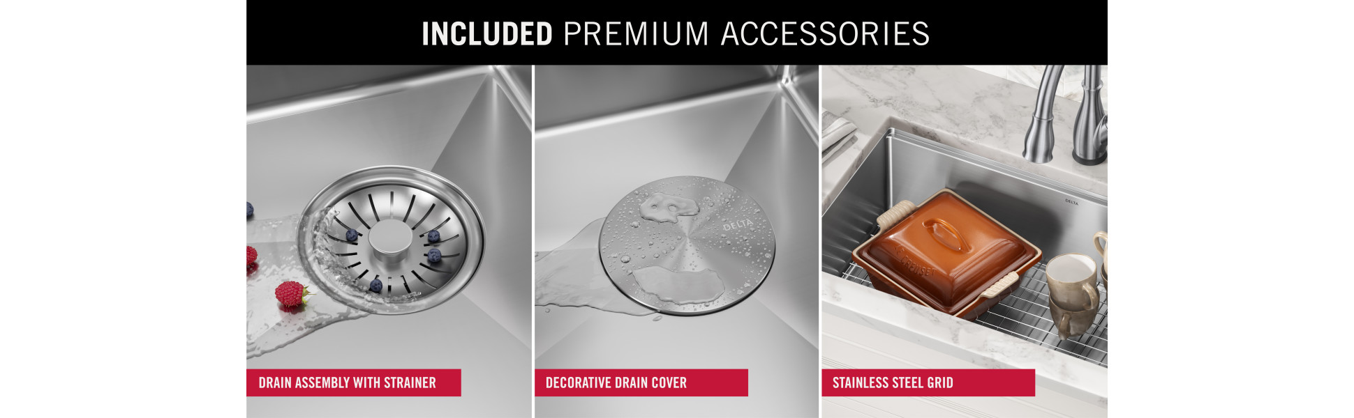 Delta Lorelai 16 Gauge Stainless Steel 32 in. Single Bowl