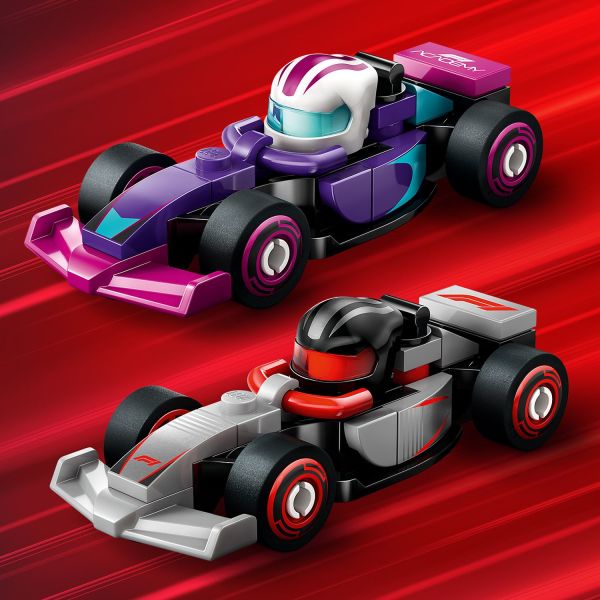 F1 car and F1 ACADEMY car.