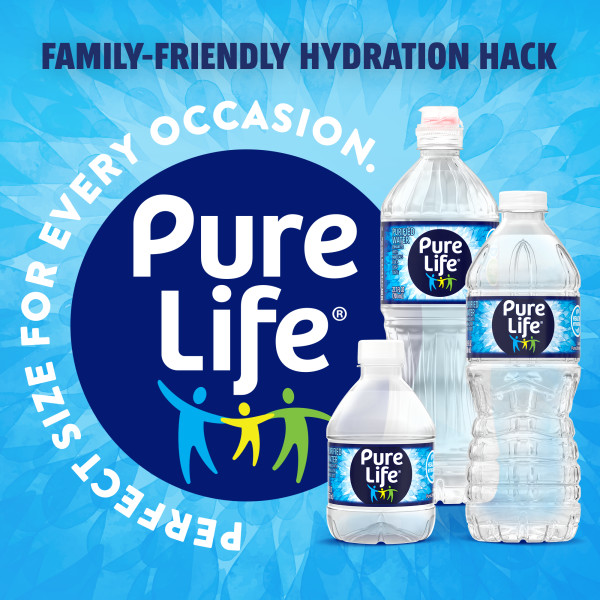 Pure Life - Agua purificada, 8 onzas líquidas, agua embotellada de  plástico, paquete de 24