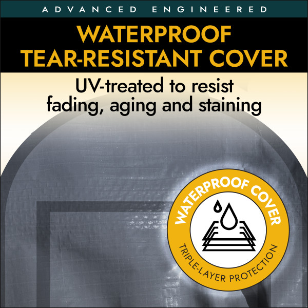 Waterproof Tear-Resistant Cover: UV-treated to resist fading, aging and staining