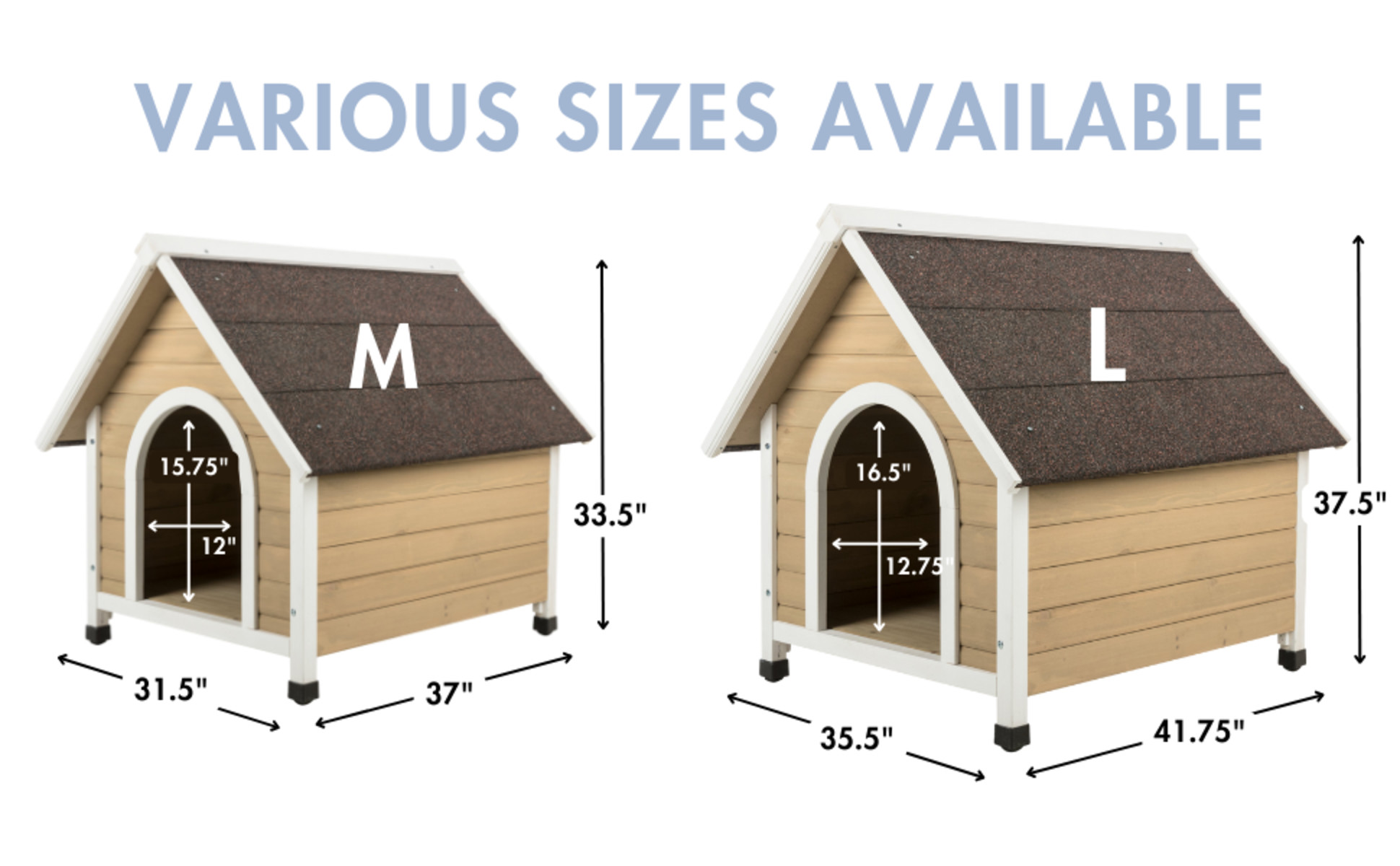 TRIXIE Natura Tan Cottage Nantucket Dog House 41.75 L X 35.5 W X 37.5 H Petco