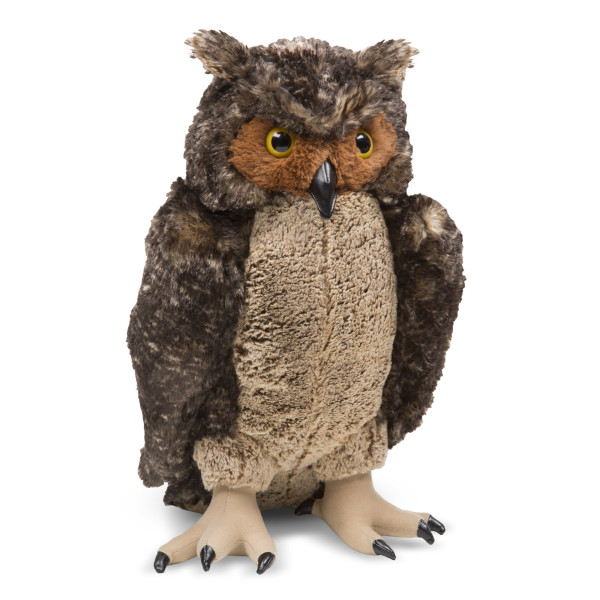 Melissa & Doug Giant Owl - Lifelike Stuffed Animal (17 inches tall