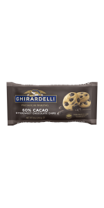 GHIRARDELLI 60% Cacao Bittersweet Chocolate Premium Baking Chips, 10 OZ Bag