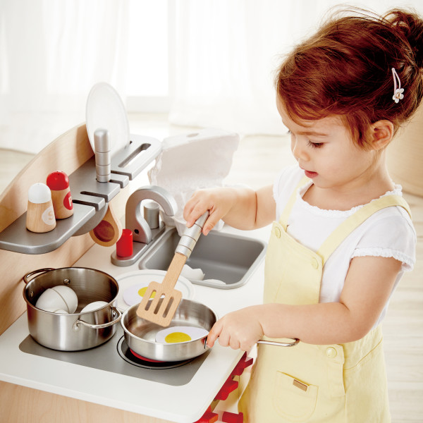 Cuisine En Bois Complète Pour Enfants - Hape Gourmet Kitchen Blanche, Jeu D'imitation Pour Enfants Dès 3 Ans