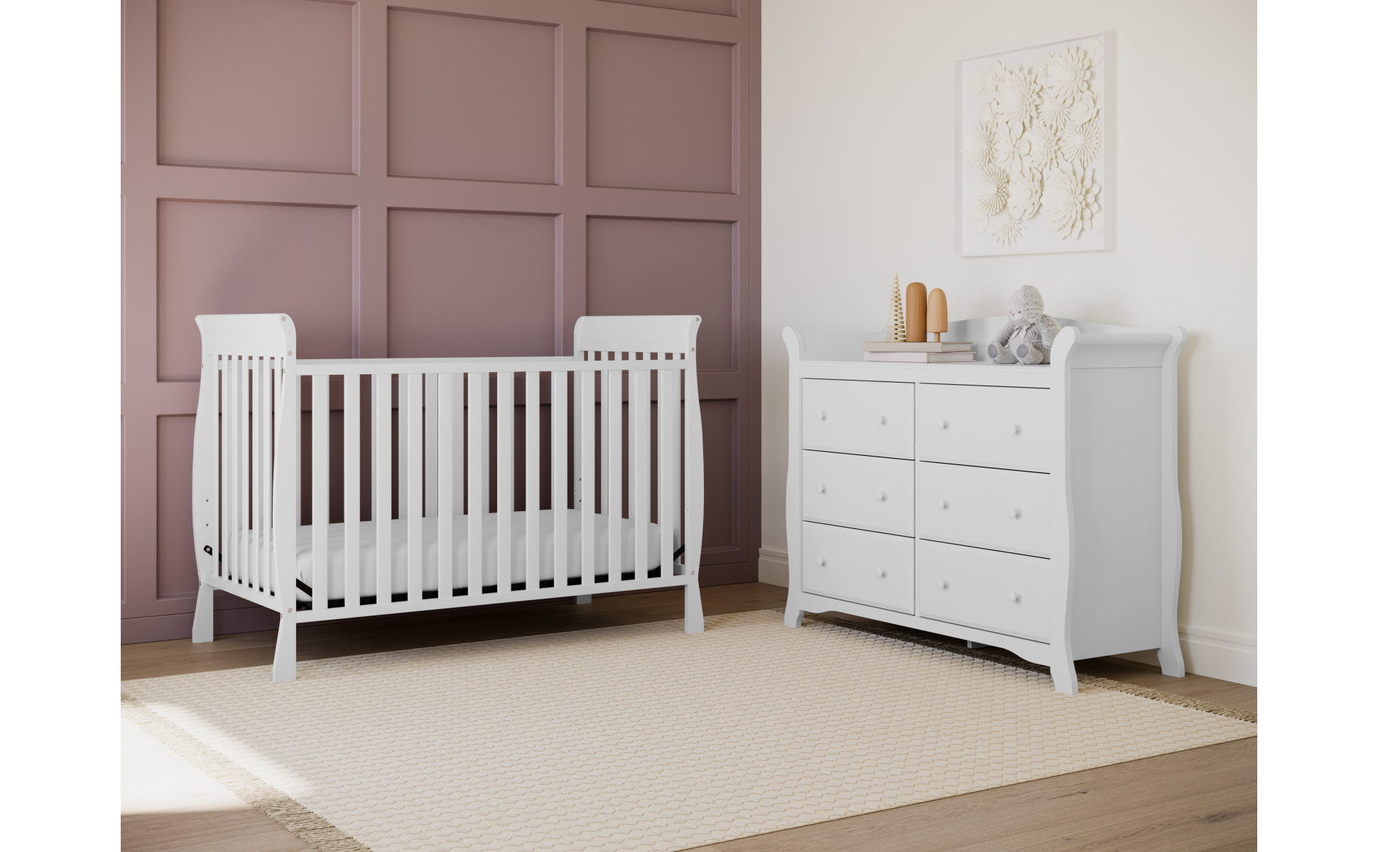 Storkcraft Maxwell 3 in 1 Convertible Baby Crib White