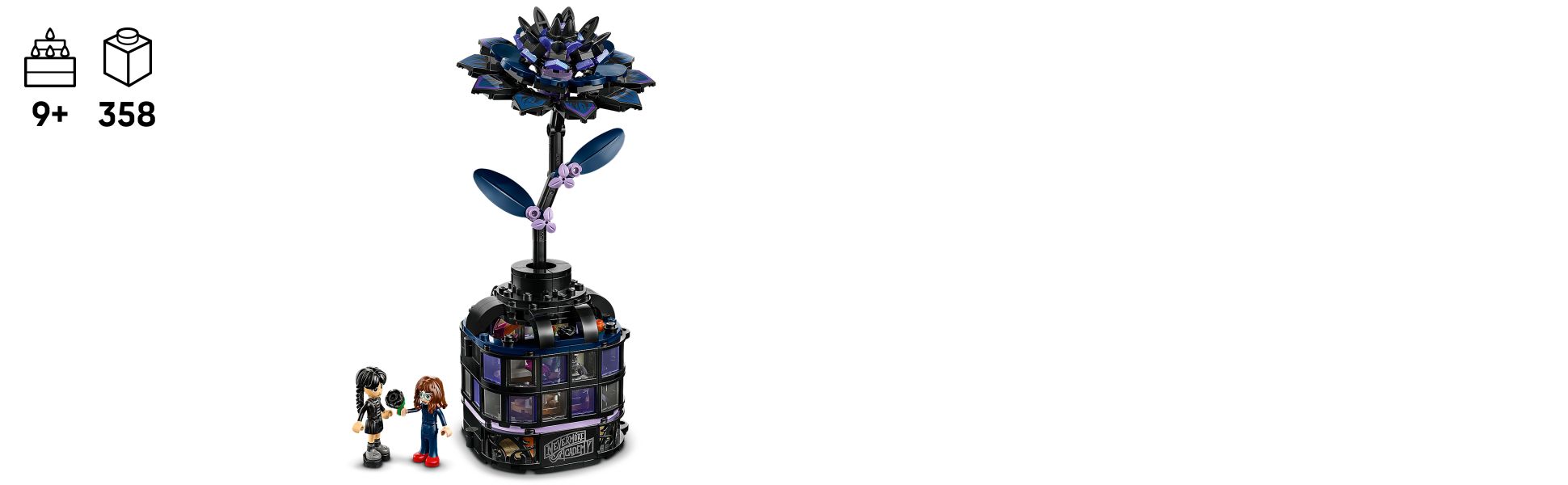 LEGO Wednesday Black Dahlia Flower Building Toy 76784 6526369