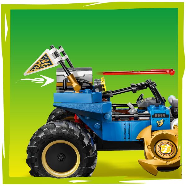 Car includes a spring-loaded shooter with 2 darts.