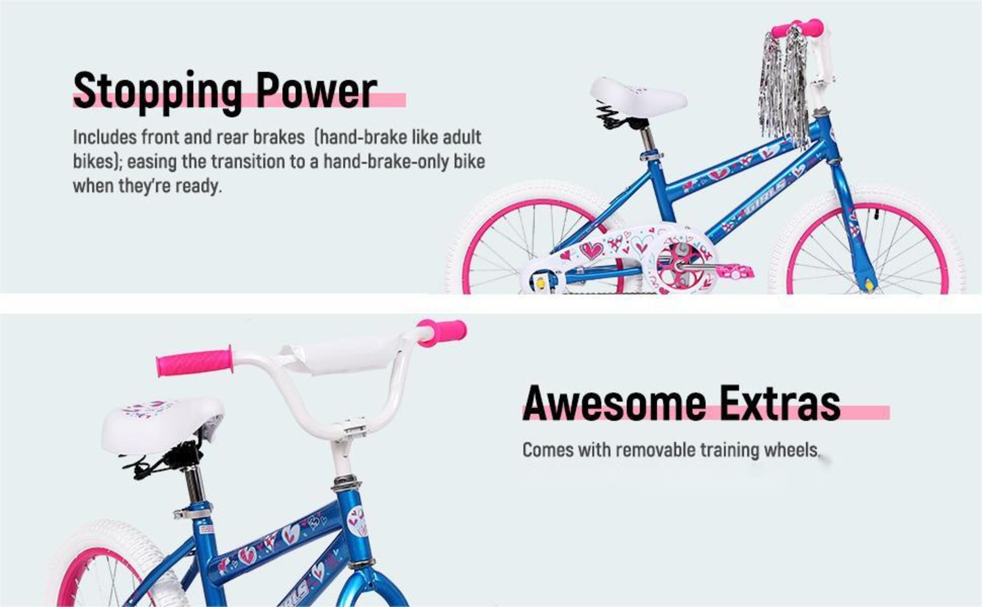 Free Shipping! HONGGE 18 in. Girl Kids Bike, Blue - Walmart.com Free Shipping! HONGGE 18 in. Girl Kids Bike, Blue - Walmart.com