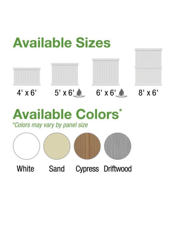 Barrette Outdoor Living White Vinyl 4x6 Privacy Trash Corral and Enclosure