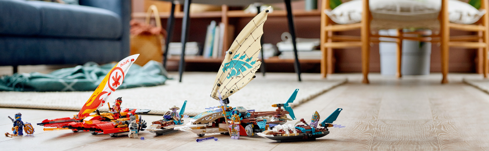 LEGO NINJAGO Catamaran Sea Battle 71748 Featuring Ninja Jay and