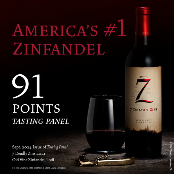7 Deadly Zinfandel, Red Wine, 750ml, Old Vine California, 15% ABV