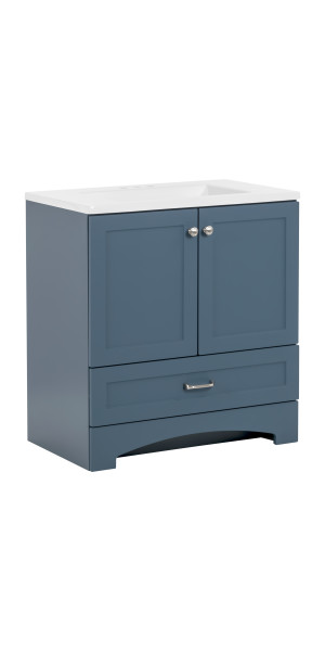 Diamond NOW Cassidy 30-in Single Sink Bathroom Vanity with White Cultured Marble Top