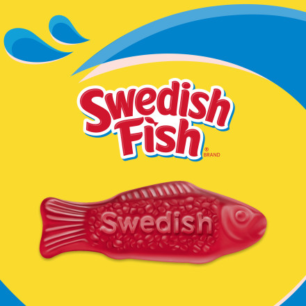 Swedish Fish Mini Red White & Blue Soft & Chewy Candy - 1.8 lb Resealable  Bag 