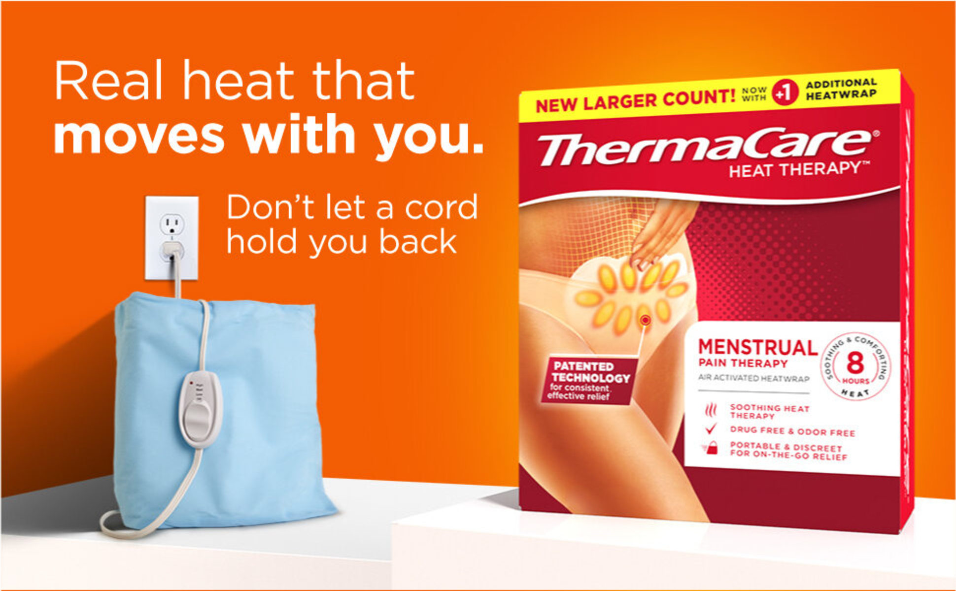 Menstrual Pain Therapy, soothing heat for 8 hours - ThermaCare