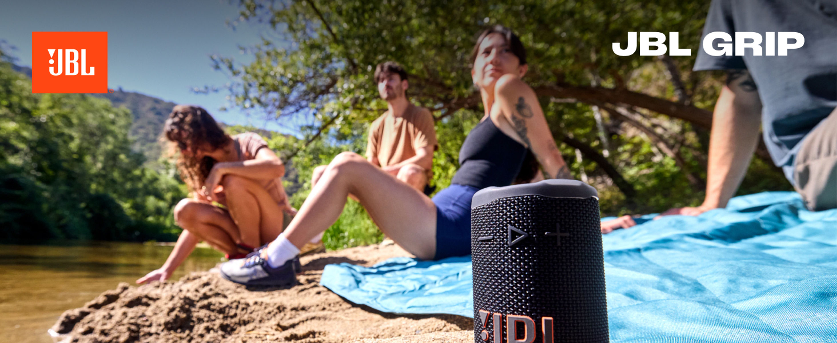 JBL Grip Portable Wireless Speaker with Built In Light 2025 White