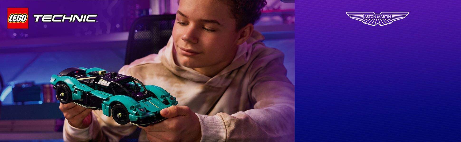 Inspire kids to build their dream car with this LEGO Technic Aston Martin Valkyrie sports car model set.