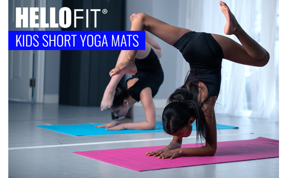 Hello Fit Kids Short Yoga Mat, Non-Toxic Bulk Exercise Mats, Non-Slip, 10  Pack, Green