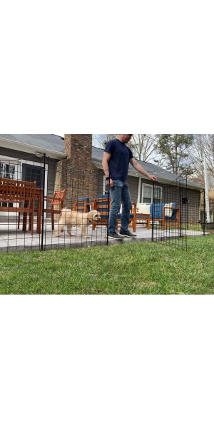 25in H 5 Fence Panels No Dig Easy Install Zippity Black Metal Fence Decorative Fence Ideal for Garden Fencing For Dogs Temporary Fence or Garden Fence Animal Barrier WF29001 Walmart