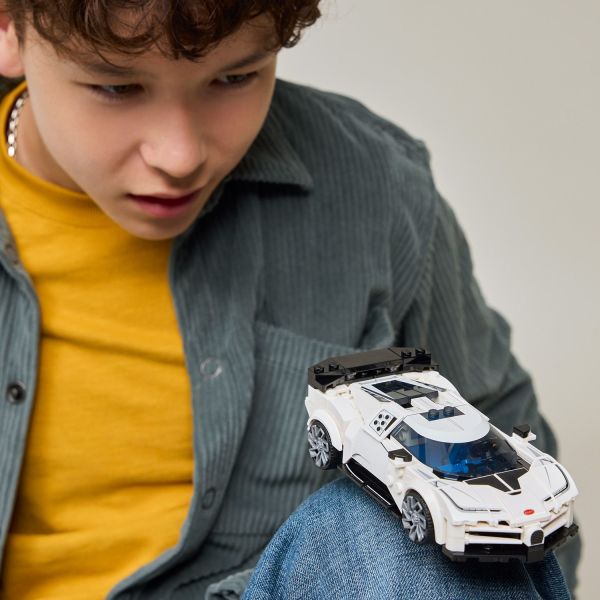 Kids can build their own Bugatti Hyper Sports Car.