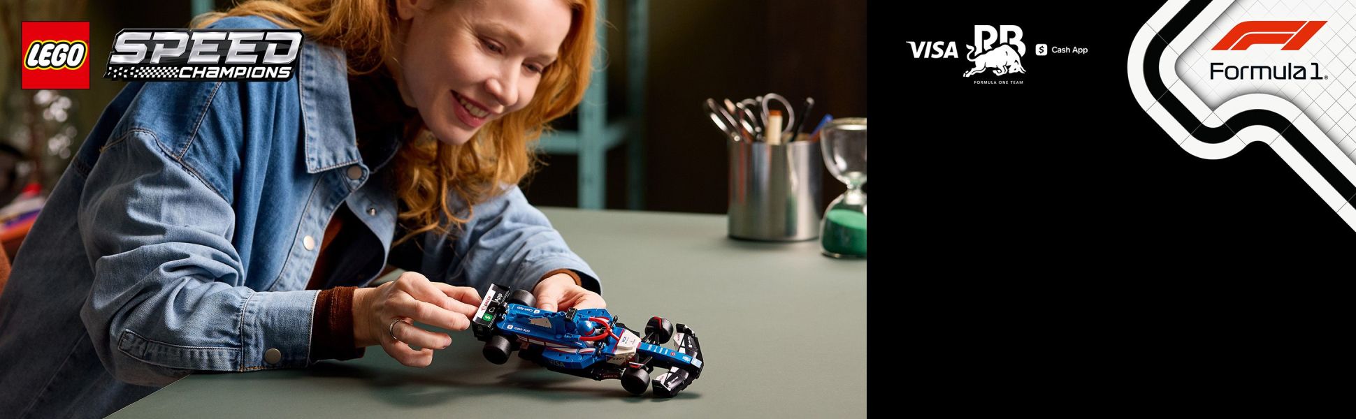 Formula 1 fans can build, display and race this LEGO Speed Champions Visa Cash App RB VCARB 01 F1 Race Car toy