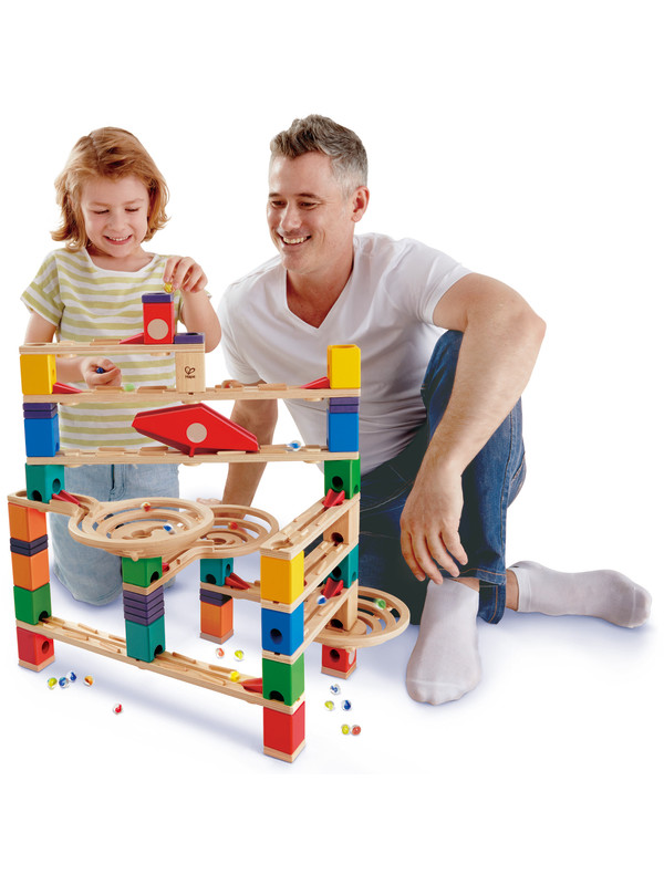 Hape Quadrilla Wooden Marble Run DIY Construction: Vertigo