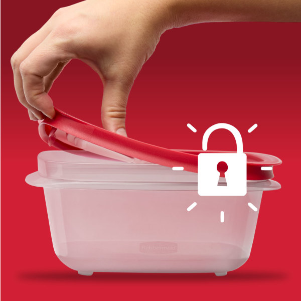 Rubbermaid 1.83-Cup EasyStore Square Containers, 2 Pack, Food