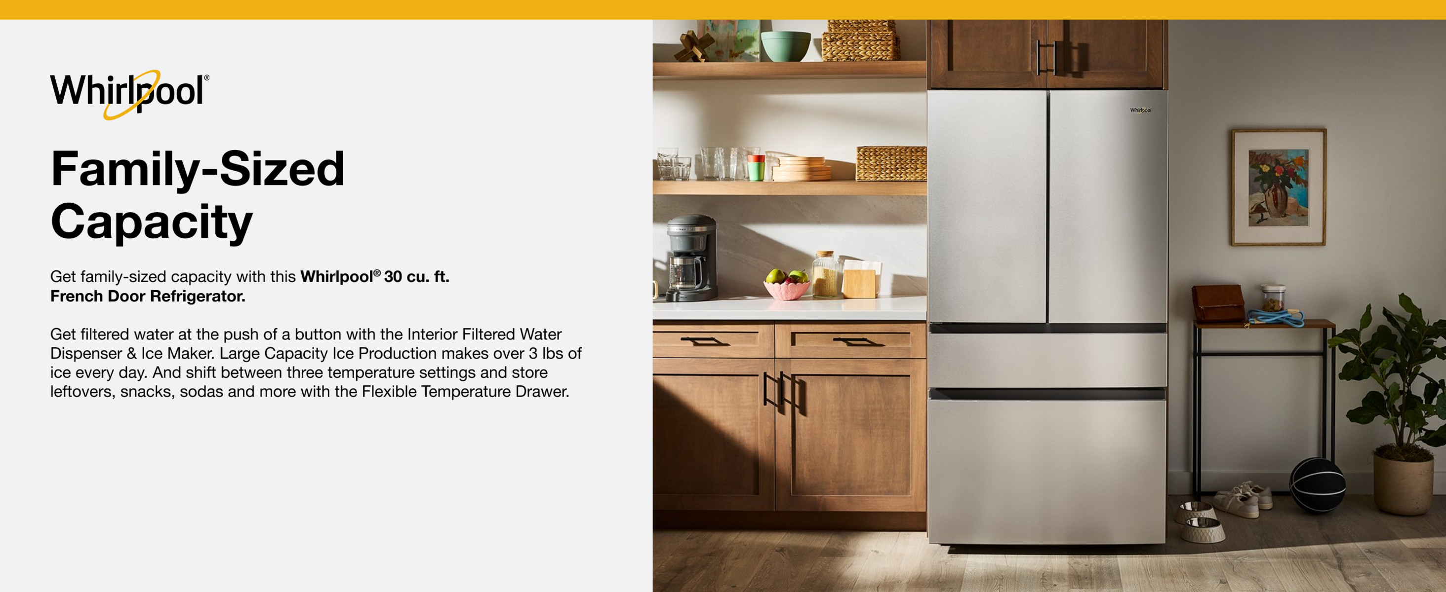 Whirlpool 36 in. 30 cu. ft. Standard Depth French Door