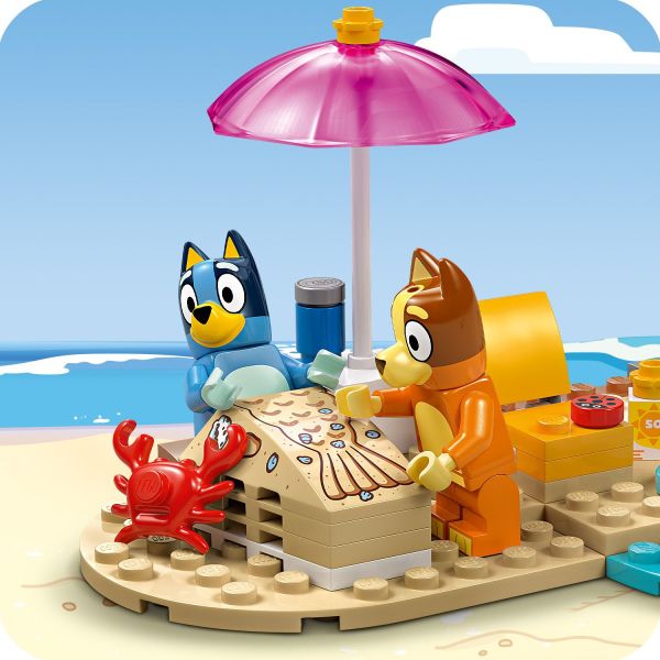 Kids can fit a minifigure into the sand-mermaid tail.