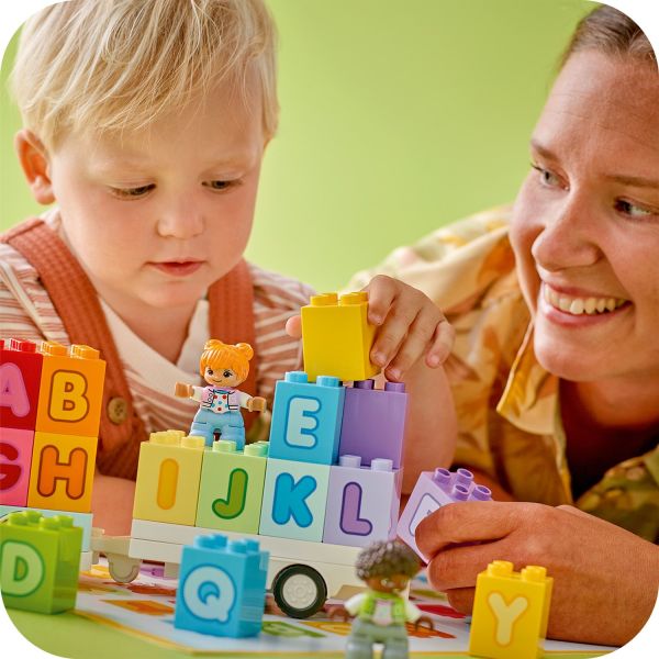 Cute character toys sing or read the ABCs.