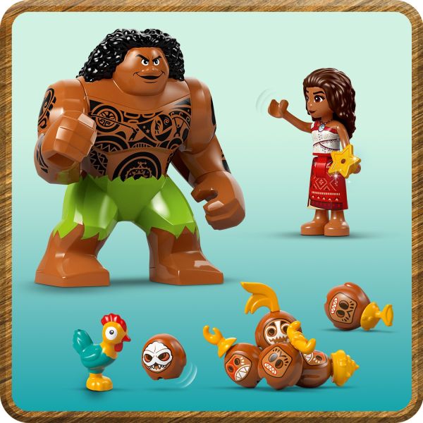 Disney’s Moana, Maui, Heihei, Kotu and 5 Kakamora for play.
