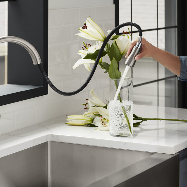 Ibergrif M22103 Kitchen Sink Taps Mixer, Spring Faucet With Pull Down