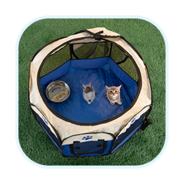 PETMAKER Pet Playpen with Carrying Case for Indoor Outdoor Use 26.5 L X 26.5 W X 17 H Petco