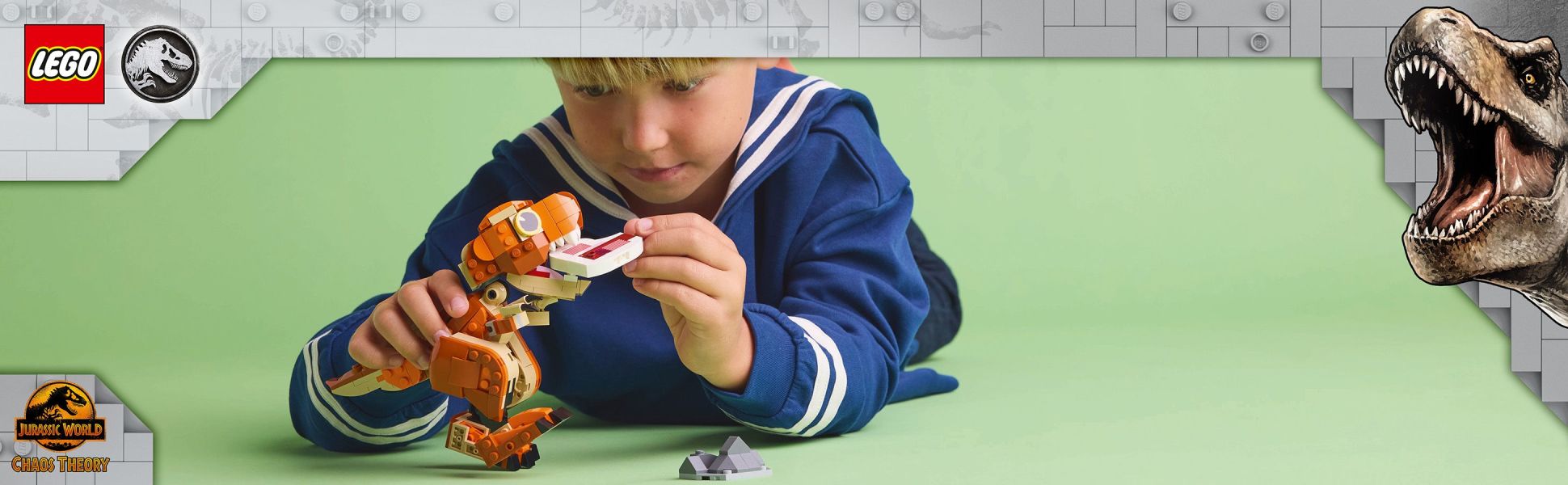 Imaginative animal care awaits dinosaur-loving kids in a LEGO Jurassic World set designed for unlimited play and display.