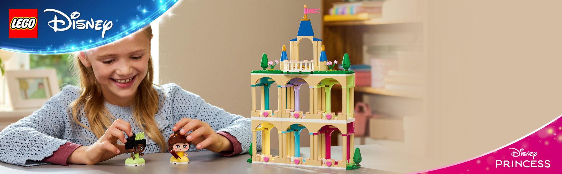 Give kids a fun treat with this LEGO | Disney Princess building toy that inspires creative pretend play with a fun fantasy castle.