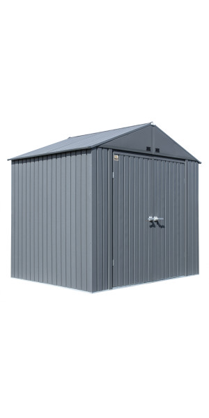 Arrow Elite Steel Storage Shed, 8x6, Anthracite