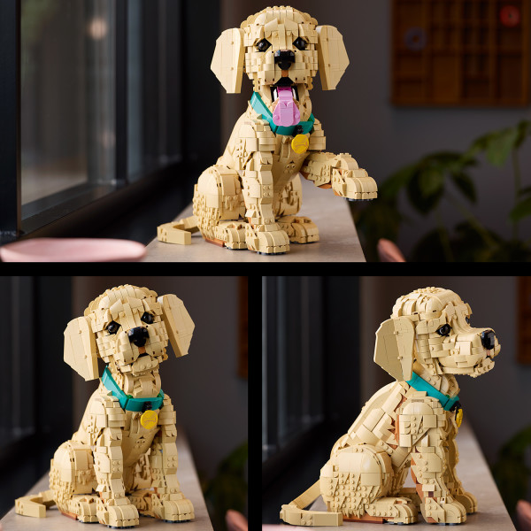 Move the puppy’s head, ears, tail and paw for expressive poses.