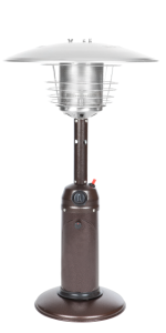 Fire Sense Table Top Patio Heater, Hammered Bronze